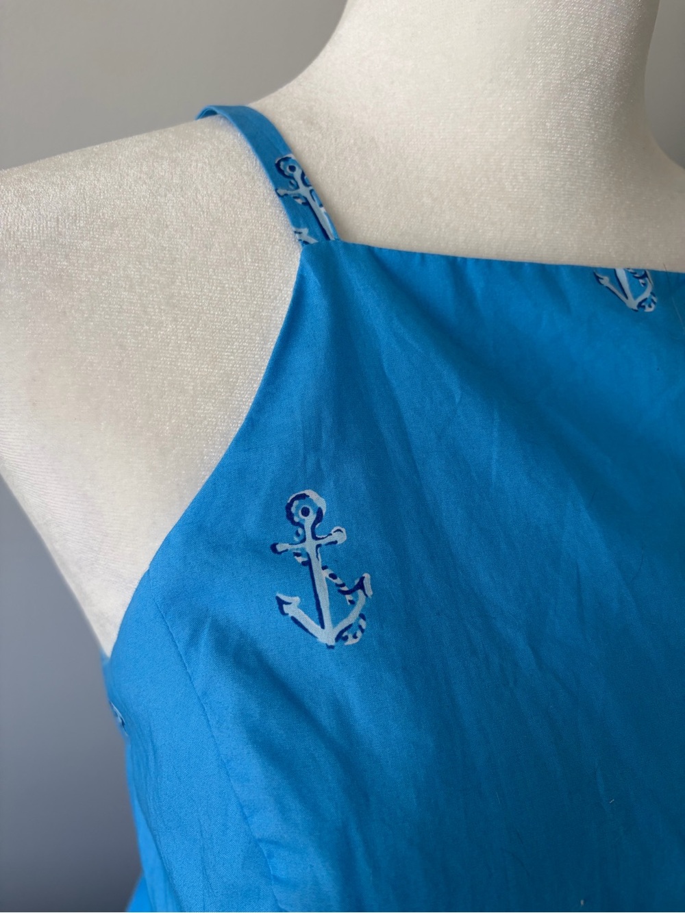 Lilly Pulitzer Blue Nautical Maxi Dress with Pink Sailboat Print with Pockets - Picture 6 of 11